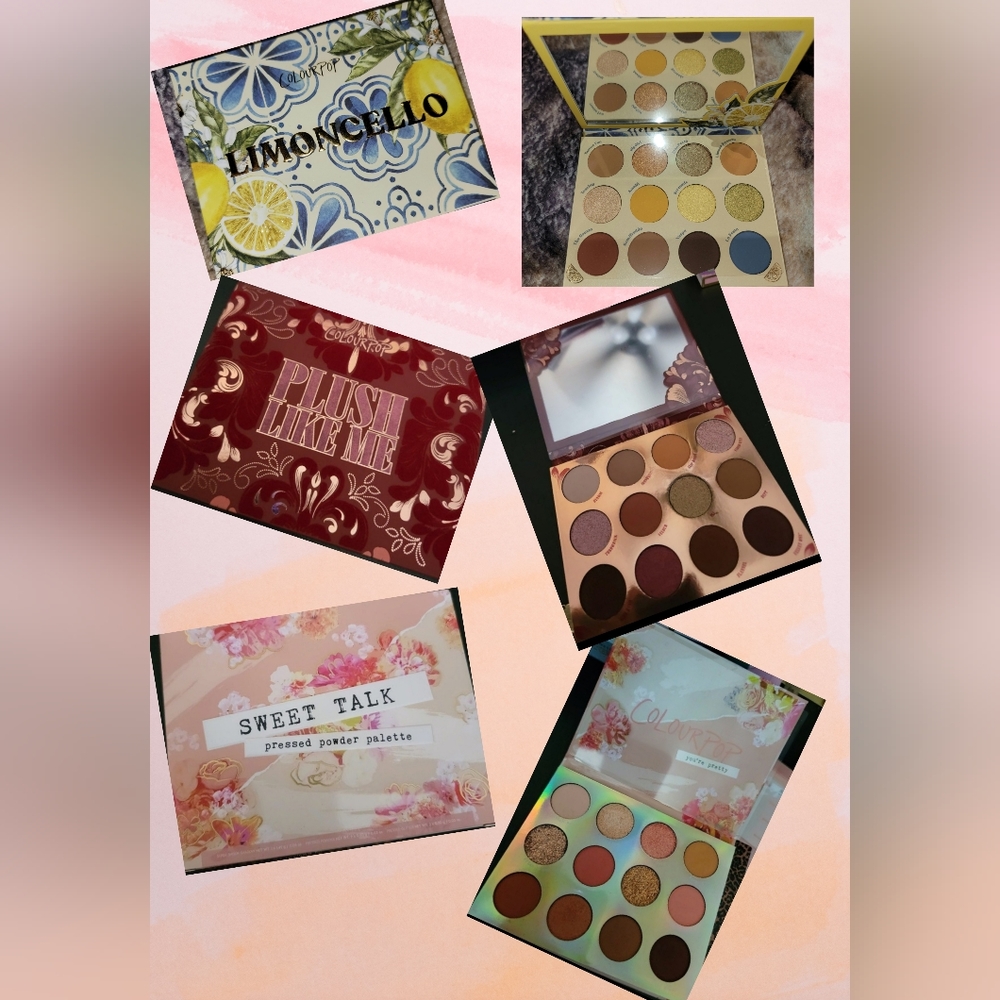 Colourpop Palettes- Limoncello, Sweet Talk & Plush Like Me